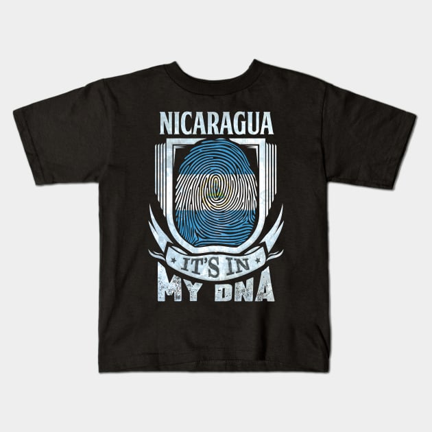 Nicaragua It's In My DNA - Gift For Nicaraguan With Nicaraguan Flag Heritage Roots From Nicaragua Kids T-Shirt by giftideas